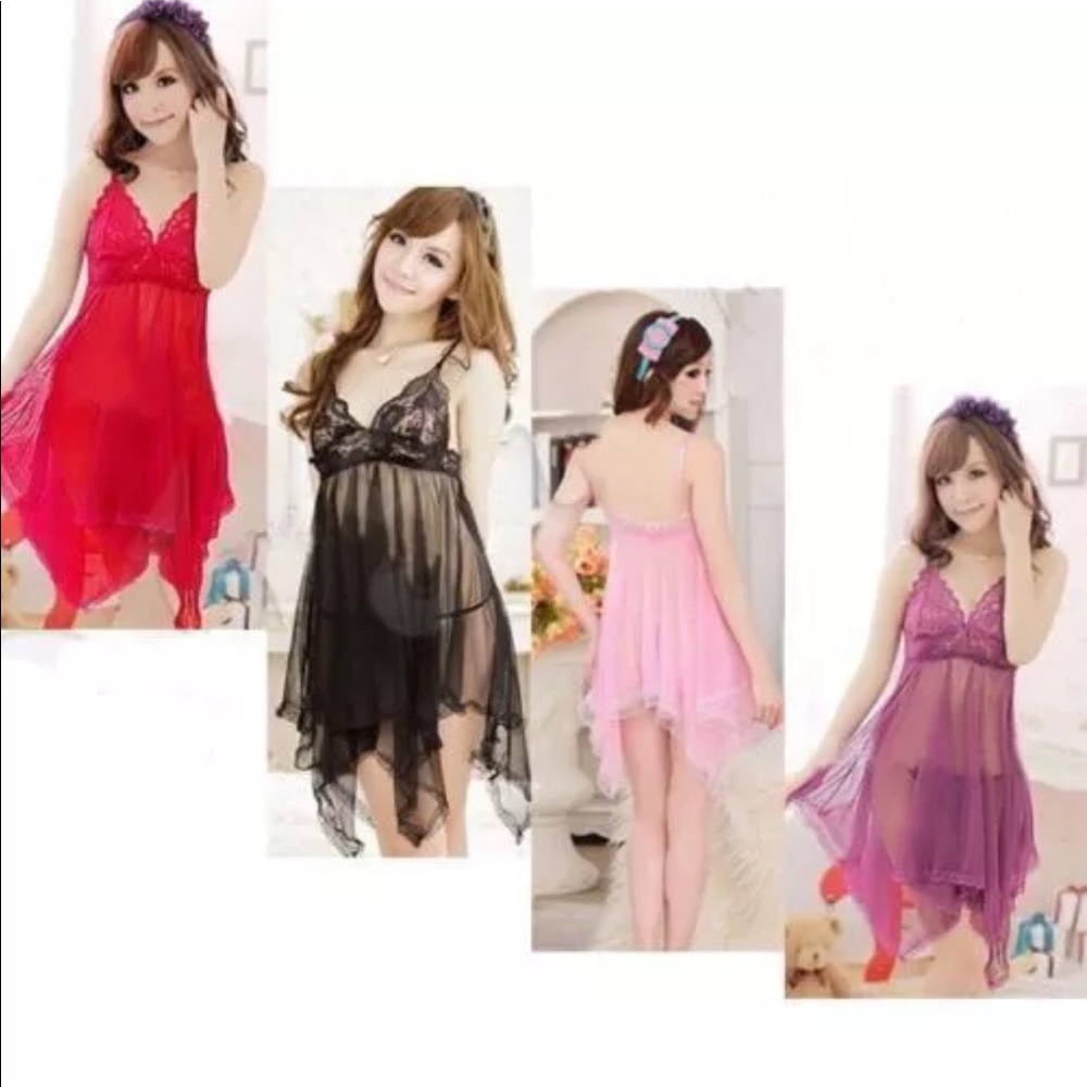 Lingerie nightwear Black or purple